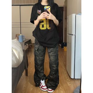 Áo thun Cotton nữ Oversize 4XL dáng rộng Baggy Top độc đáo Ootd 2025 Lives