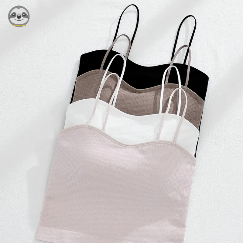 Phong cách Nhật Bản Muji Style / Áo Vest dây đeo Spaghetti liền mạch