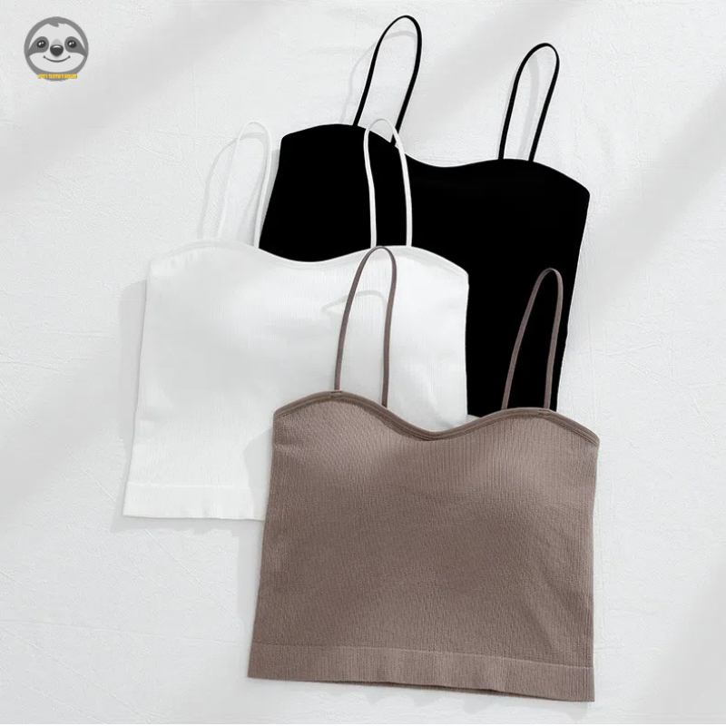 Phong cách Nhật Bản Muji Style / Áo Vest dây đeo Spaghetti liền mạch
