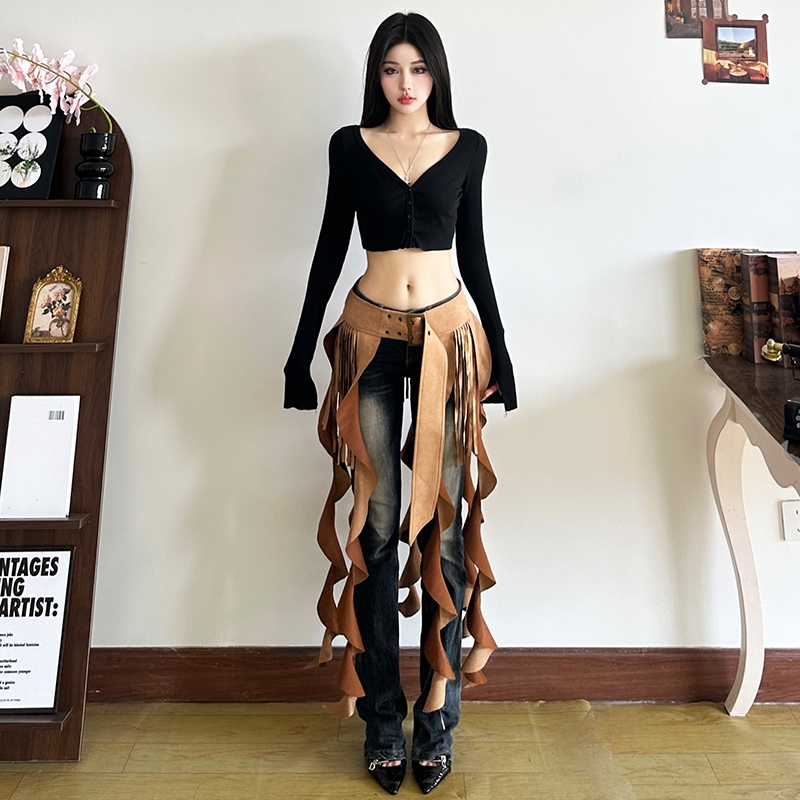 Cutenew Váy Gợi Cảm Ruched Skinny Cá Tính Niche Hot Chick Nhìn Mỏng Hơn Thời Trang Đường Phố Phong Cách Bầu Không Khí