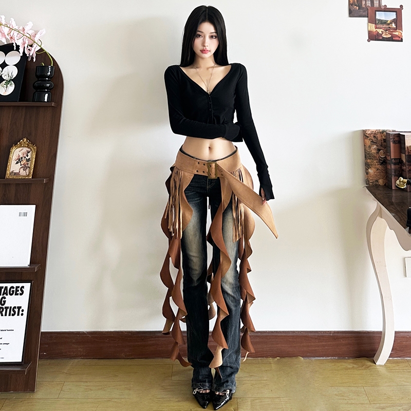 Cutenew Váy Gợi Cảm Ruched Skinny Cá Tính Niche Hot Chick Nhìn Mỏng Hơn Thời Trang Đường Phố Phong Cách Bầu Không Khí