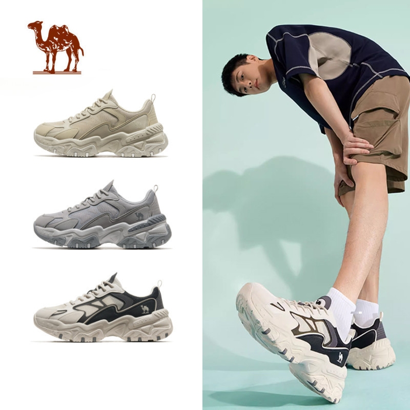 Ảnh Giày thể thao CAMEL CROWN dành cho nam và nữ, giày thường thoáng khí, giày bố đế dày nâng cao 1