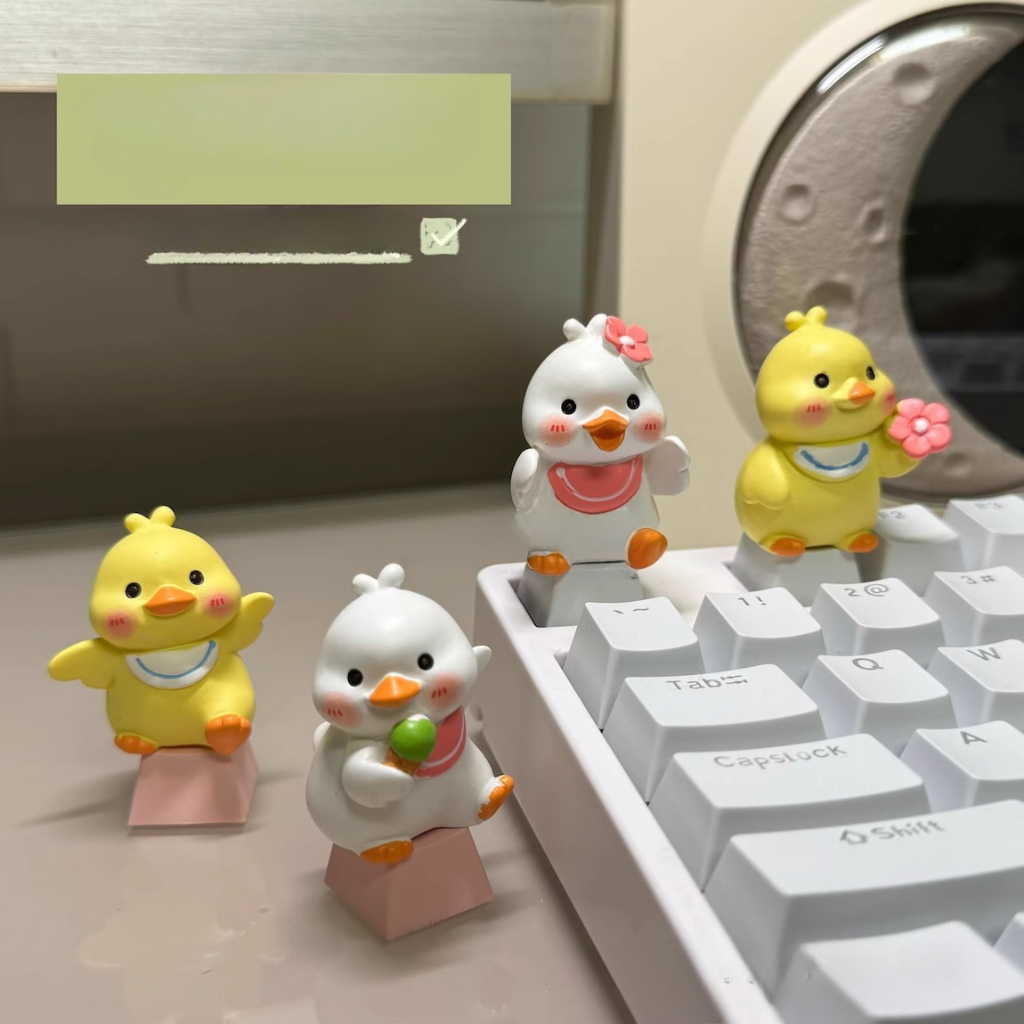 Keycaps Cá Tính Cặp Đôi Dễ Thương Vịt Vàng Keycaps Cho Bàn Phím Cơ Trục ...