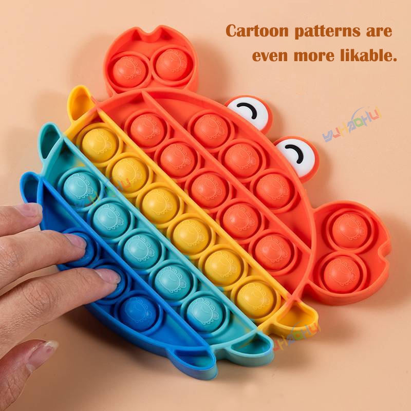 Rainbow Pop Đẩy Bong Bóng Fidget Chống Căng Thẳng Đồ Chơi Dành Cho Người Lớn Trẻ Em Nhu Cầu Đặc Biệt Đồ Chơi Cảm Giác Đồ Chơi Tương Tác Cho Trẻ Em