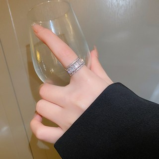 Shining Zircon Mở Nhẫn Nữ Cao Cấp Tính Khí Thời Trang Nhẫn Đồng Giá Rẻ Trang Sức Sang Trọng