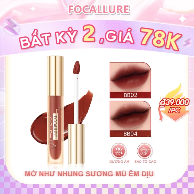 Son Môi Focallure MordenUrban Dưỡng Ẩm Lâu Phai Chất Son Siêu Mượt Mà Son Lì Dưỡng Ẩm Lâu Trôi Mềm Mịn Như Nhung