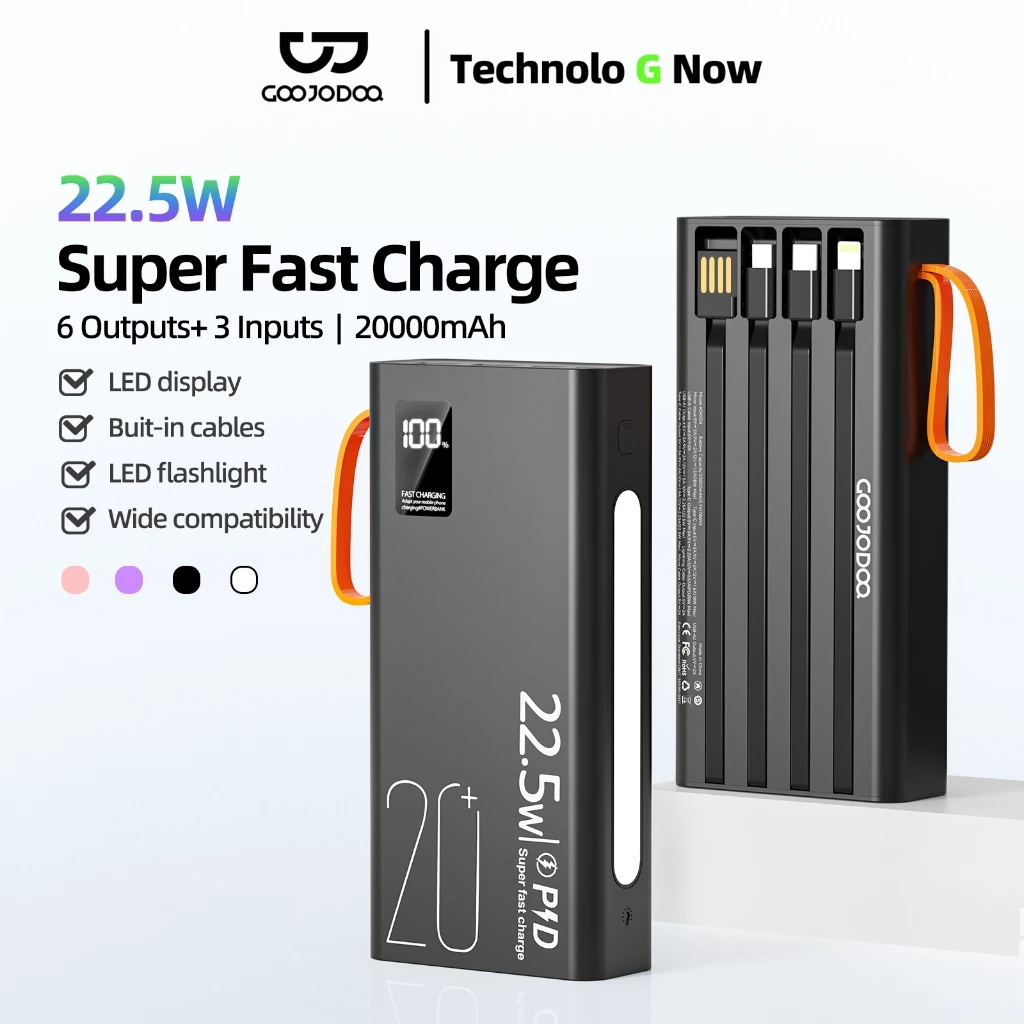 GOOJODOQ Mini Sạc dự phòng 20000 mah 22,5w
