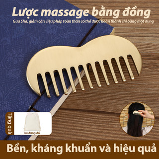 Lược massage Gua sha lược massage da đầu dụng cụ cạo đồng massage Kinh lạc đầu dụng cụ spa Máy massage Meridian chăm sóc tóc