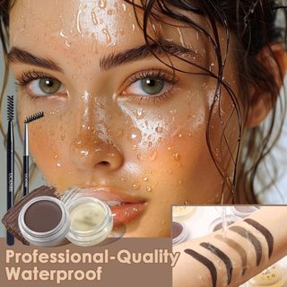 UCANBE Gel Chống Thấm Nước + Sáp Tạo Kiểu Lông Mày 2 Trong 1, Bộ Trang Điểm Lông Mày Lâu Dài Kèm Cọ 2 Đầu Điều Chỉnh