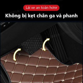 Thảm lót sàn ô tô SEAMETAL Da PU Tấm lót chân chống nước 4 Cái / bộ Thảm ô tô đa năng Phụ kiện nội thất