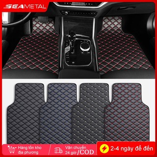 Thảm lót sàn ô tô SEAMETAL Da PU Tấm lót chân chống nước 4 Cái / bộ Thảm ô tô đa năng Phụ kiện nội thất