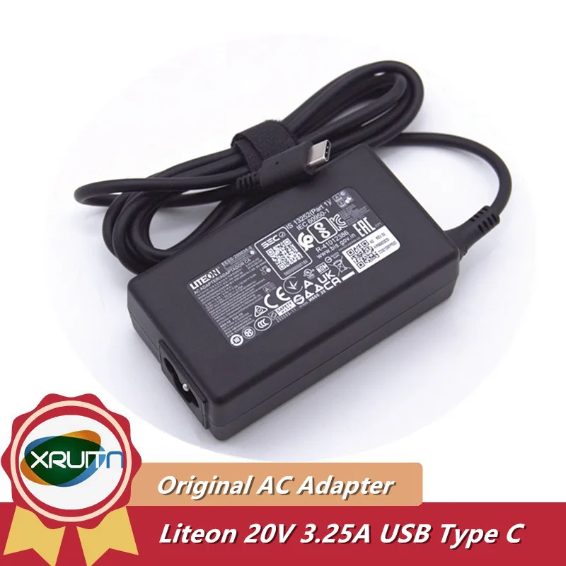 Liteon PA-1650-58 20V 3.25A 65W USB-C Loại C Laptop AC Adapter Dành Cho Laptop Acer / Toshiba Sạc Nguồn Điện