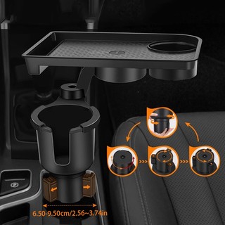 Khay đựng thức ăn ô tô đa chức năng SEAMETAL có giá đỡ cốc Bàn ăn ô tô có thể điều chỉnh 360 độ