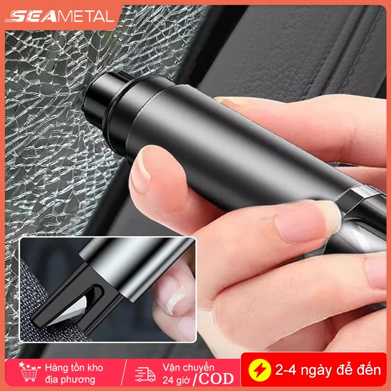 Búa Thoát Hiểm SEAMETAL Phá Kính Nguy Cấp Dành Cho Ô Tô Kèm Dao Cắt Dây An Toàn Xe Hơi