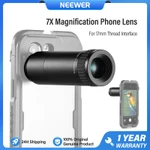 Ống kính tele NEEWER HD Chỉ dành cho mặt sau ren 17mm, Ống kính máy ảnh điện thoại phóng đại 7X với 15 yếu tố 12 nhóm Tương thích với iPhone Samsung Cage với bộ chuyển đổi ống kính 17mm — ảnh 1