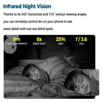 VIMTAG Camera 360 độ/camera an ninh/camera giám sát/ wifi ip ngày đêm 2K HD, lưu trữ đám mây miễn phí trong 30 ngày, bảo hành 1 năm — ảnh 5