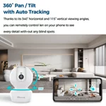VIMTAG Camera 360 độ/camera an ninh/camera giám sát/ wifi ip ngày đêm 2K HD, lưu trữ đám mây miễn phí trong 30 ngày, bảo hành 1 năm — ảnh 3