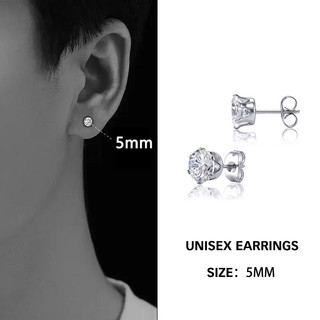 Migila unisex Bông tai Tennis tối giản sáu ngạnh, Bông tai dành cho nữ, Bông tai xỏ khuyên, Bộ bó bông tai