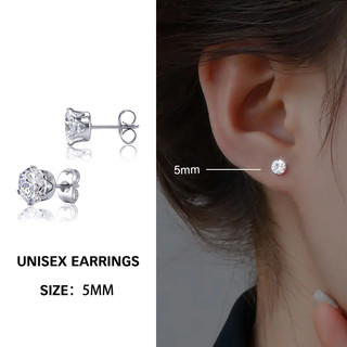 Migila unisex Bông tai Tennis tối giản sáu ngạnh, Bông tai dành cho nữ, Bông tai xỏ khuyên, Bộ bó bông tai
