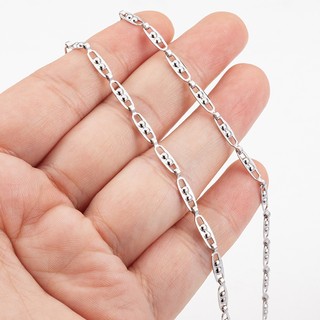 Thép không gỉ Hình Bầu Dục Kẹp Hạt Chuỗi Trang Sức Tự Làm Vòng Cổ Vòng Tay Phụ Kiện Tinh Tế Tinh Tế Dây Xích