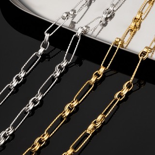 Dây chuyền thép không gỉ 18k, mặt vuông đôi, phụ kiện trang sức DIY cho vòng cổ/vòng tay
