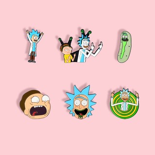 Huy Hiệu Họa Tiết Hoạt Hình Rick and Morty Vui Nhộn