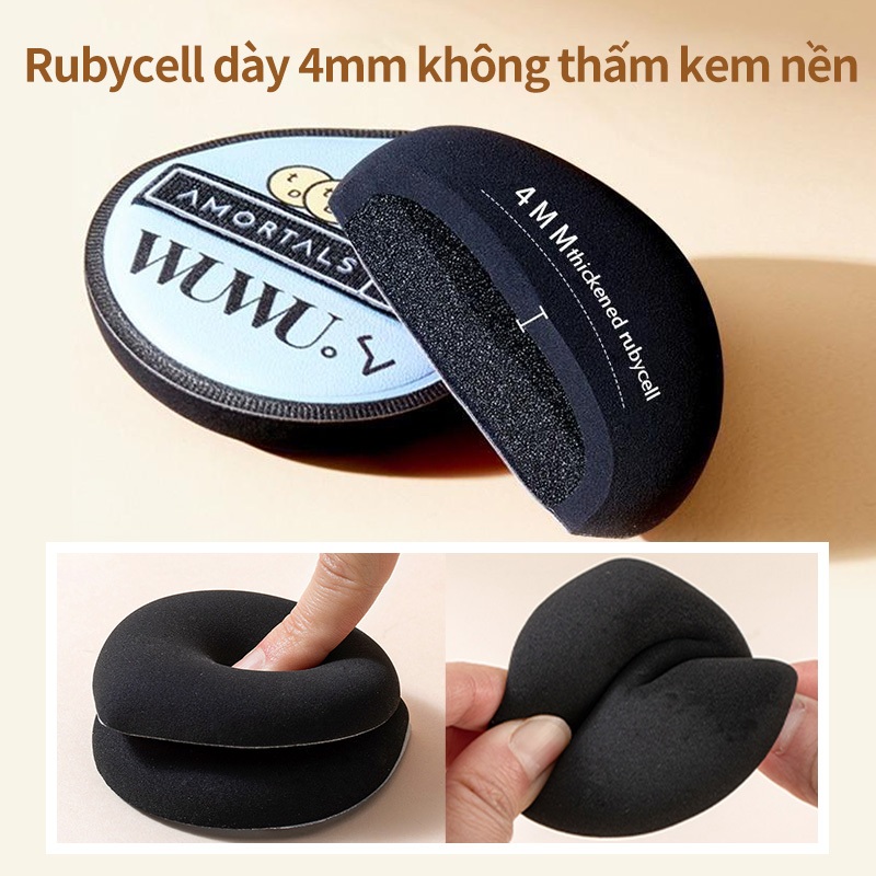 Mút Tán Kem Nền AMORTALS – Bông Phấn Đen Mới Bộ XL Dụng Cụ Trang Điểm Cao Cấp