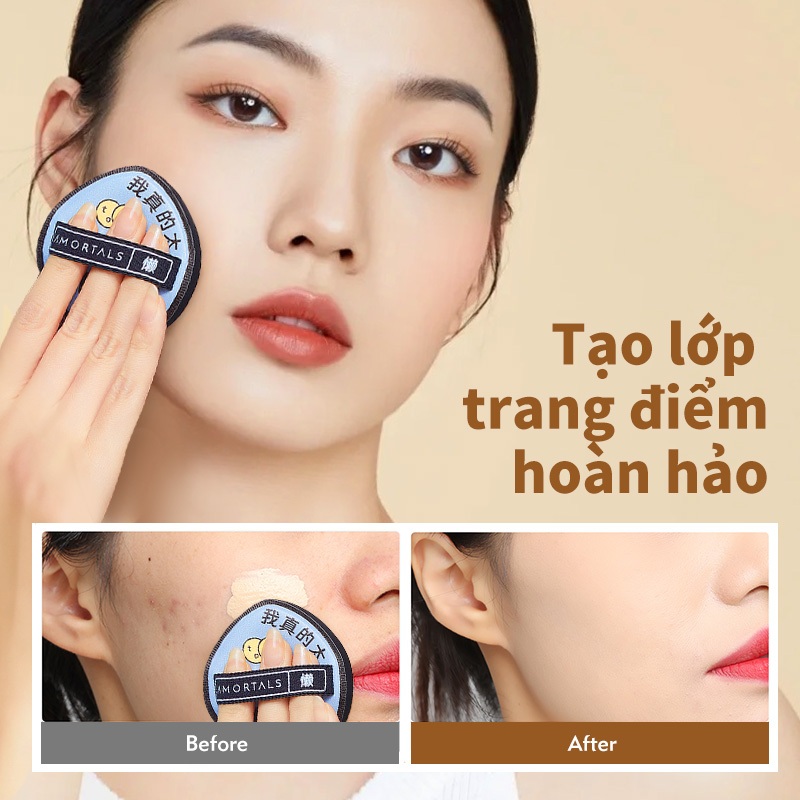 Mút Tán Kem Nền AMORTALS – Bông Phấn Đen Mới Bộ XL Dụng Cụ Trang Điểm Cao Cấp
