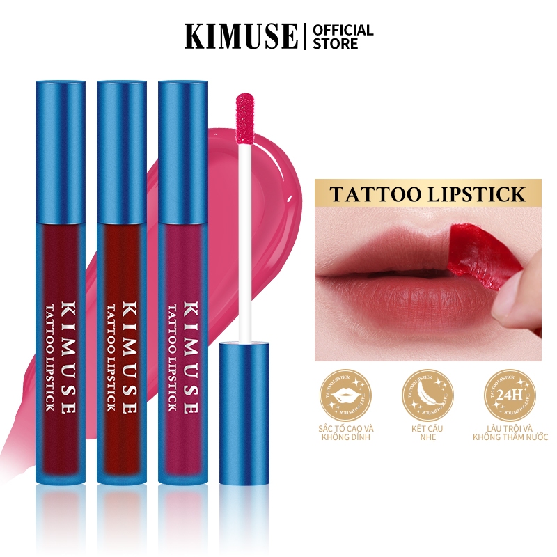 Ảnh Son xăm KIMUSE dạng lột kháng nước và lâu trôi 1