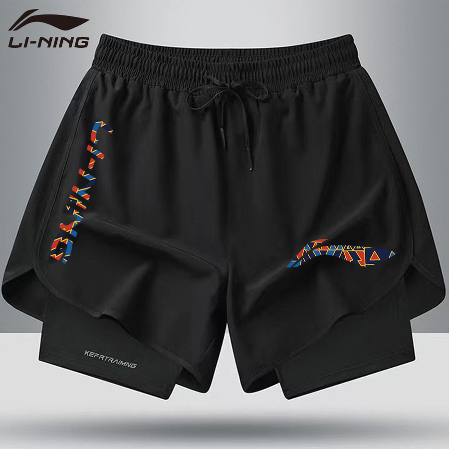 Li Ning quần short 2025, quần cầu lông, thể thao khô nhanh cho nam nữ 120278Pi