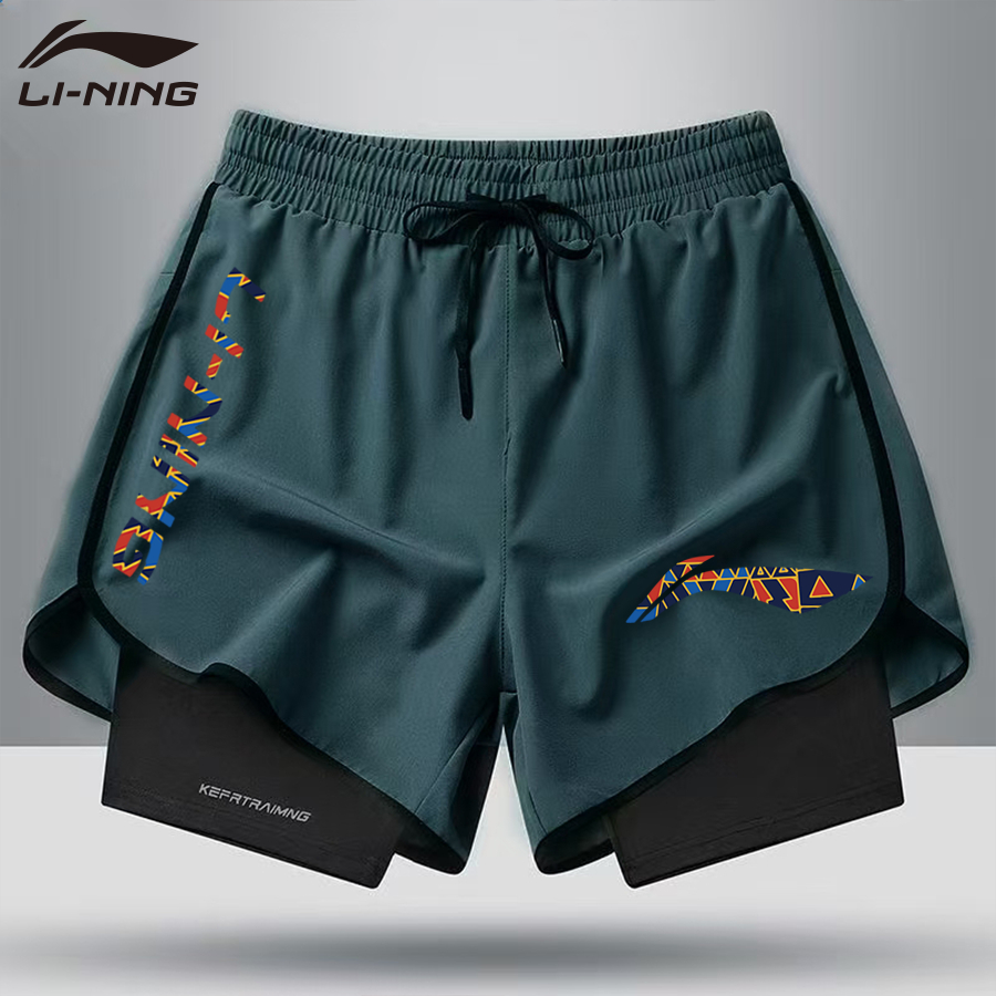Li Ning quần short 2025, quần cầu lông, thể thao khô nhanh cho nam nữ 120278Pi