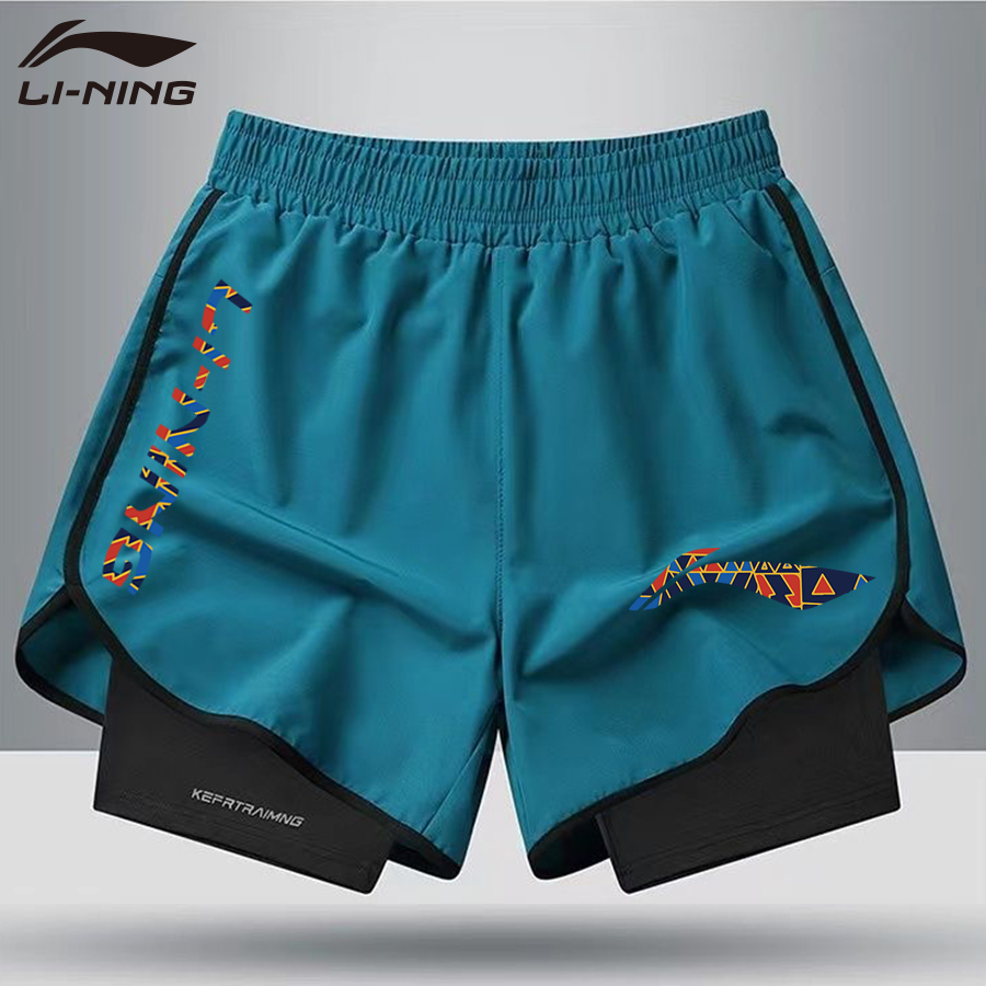 Li Ning quần short 2025, quần cầu lông, thể thao khô nhanh cho nam nữ 120278Pi