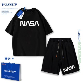 Áo thun ngắn tay Wassup mùa hè nam dáng rộng Quần Short Cotton hợp thời trang, nam nữ thể thao giản dị Phong cách đơn giản 2025 Phong cách mới