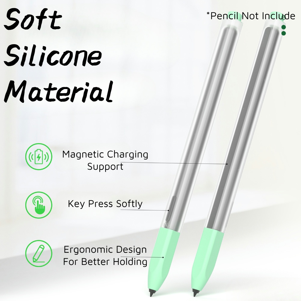 Invoagen Cho Ap-ple Pencil Gen 2 / Pro Silicone Magnet Đính Kèm Hộp Đựng Bút Chì, Dành Cho Samsung S Pen Case Grip, Hỗ Trợ Sạc Không Dây, Vỏ Chống Trơn Trượt Siêu Mỏng
