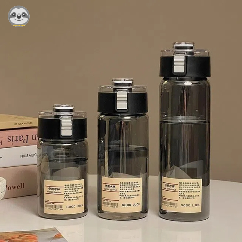 Cốc nước di động phong cách Nhật Bản Muji, trong suốt, thân thiện môi trường, dùng cho cà phê, trà