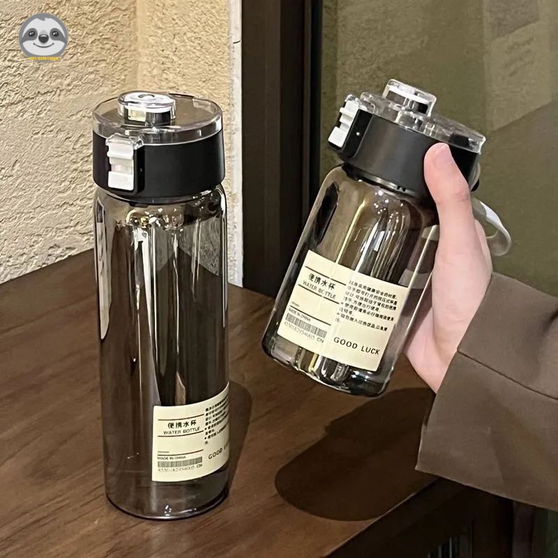 Cốc nước di động phong cách Nhật Bản Muji, trong suốt, thân thiện môi trường, dùng cho cà phê, trà