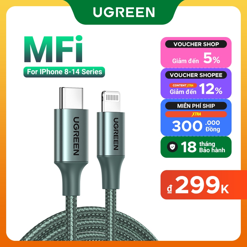 Cáp sạc UGREEN USB-C MFi