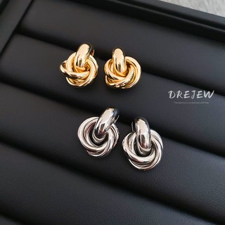 Drejew Bạc 925 Kim Tròn Gói Bông Tai Kim Loại Nhẹ Sang Trọng Cao Cấp Thích Hợp Thiết Kế Thời Trang Bông Tai Tính Khí Cho Nữ