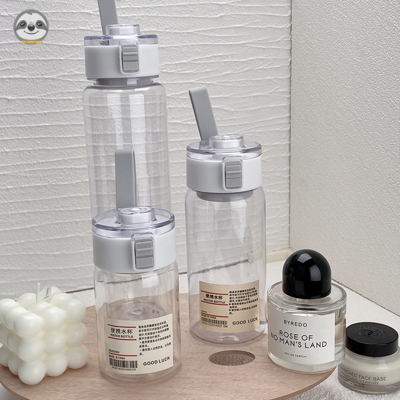 Cốc nước di động phong cách Nhật Bản Muji, trong suốt, thân thiện môi trường, dùng cho cà phê, trà