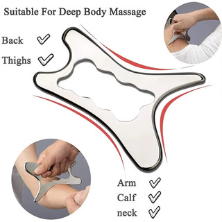 Dụng cụ Gua Sha bằng thép không gỉ Máy mát xa thoát nước bạch huyết, được sử dụng để định hình cơ thể, Giảm đau cơ bắp, Massage mềm mại