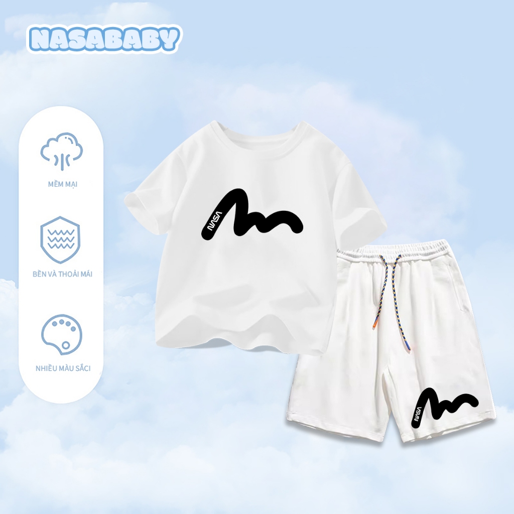 Nasa Cotton Nguyên Chất Ngắn Tay Trẻ Em Tay Ngắn Mềm Mại Thoải Mái Thời Trang Dễ Thương 2025 Phong Cách Mới