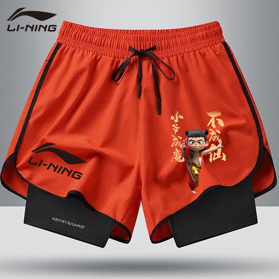 Quần short cầu lông li ning 2025 Quần short cầu lông mới dành cho nam và nữ thể thao chạy bộ quần short thấm mồ hôi khô nhanh 120078Ou