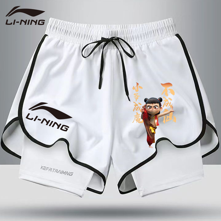 Quần short cầu lông li ning 2025 Quần short cầu lông mới dành cho nam và nữ thể thao chạy bộ quần short thấm mồ hôi khô nhanh 120078Ou