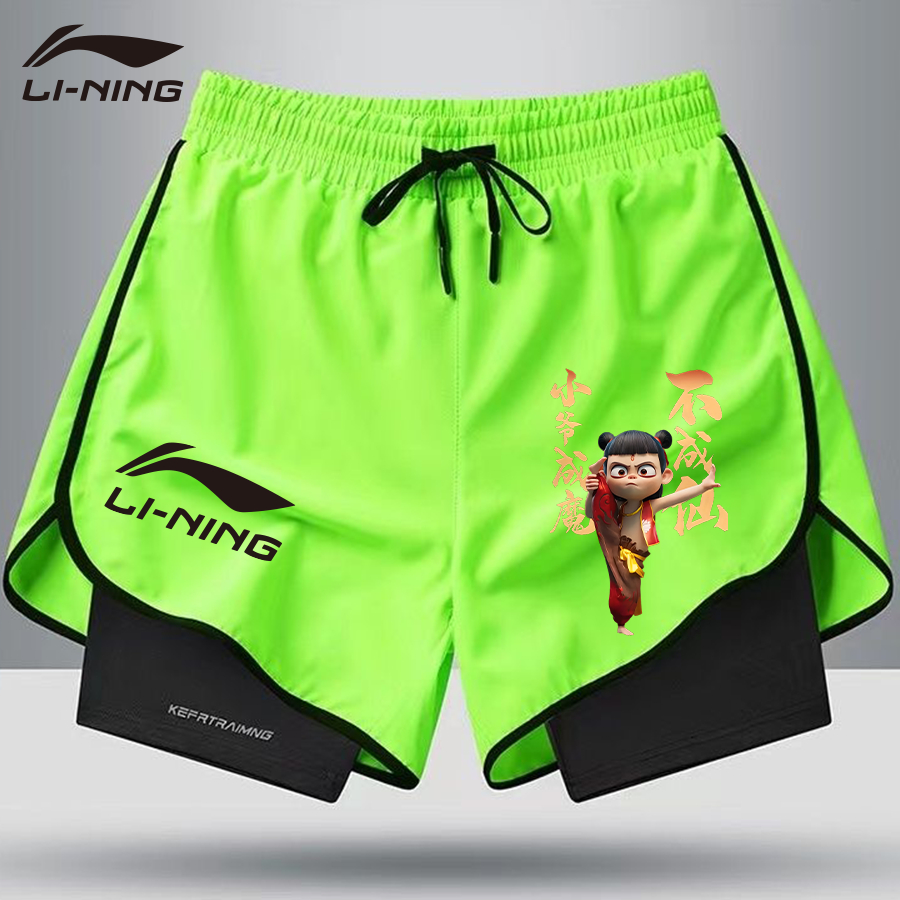 Quần short cầu lông li ning 2025 Quần short cầu lông mới dành cho nam và nữ thể thao chạy bộ quần short thấm mồ hôi khô nhanh 120078Ou