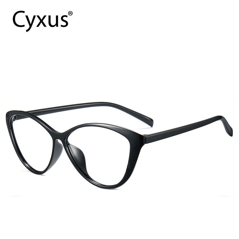Kính chống ánh sáng xanh mắt mèo Cyxus Y2K Kính bảo vệ bức xạ máy tính dành cho nữ 8246