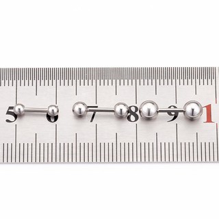 Thép không gỉ Không gây dị ứng Đôi Tròn Hạt Tai Móng Tay Cochlear Móng Tay DIY Phụ Kiện Trang Sức