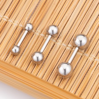 Thép không gỉ Không gây dị ứng Đôi Tròn Hạt Tai Móng Tay Cochlear Móng Tay DIY Phụ Kiện Trang Sức