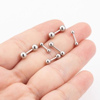 Thép không gỉ Không gây dị ứng Đôi Tròn Hạt Tai Móng Tay Cochlear Móng Tay DIY Phụ Kiện Trang Sức