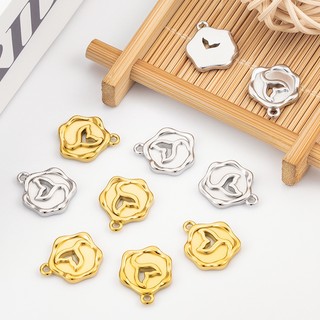 Mặt dây chuyền đuôi cá rỗng bằng thép không gỉ Trang sức tự làm Phụ kiện vàng 18k