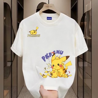 ✨Hàng có sẵn✨ WASSUP Pokémon-Áo thun nam mới! 100% cotton, thời trang, Unisex